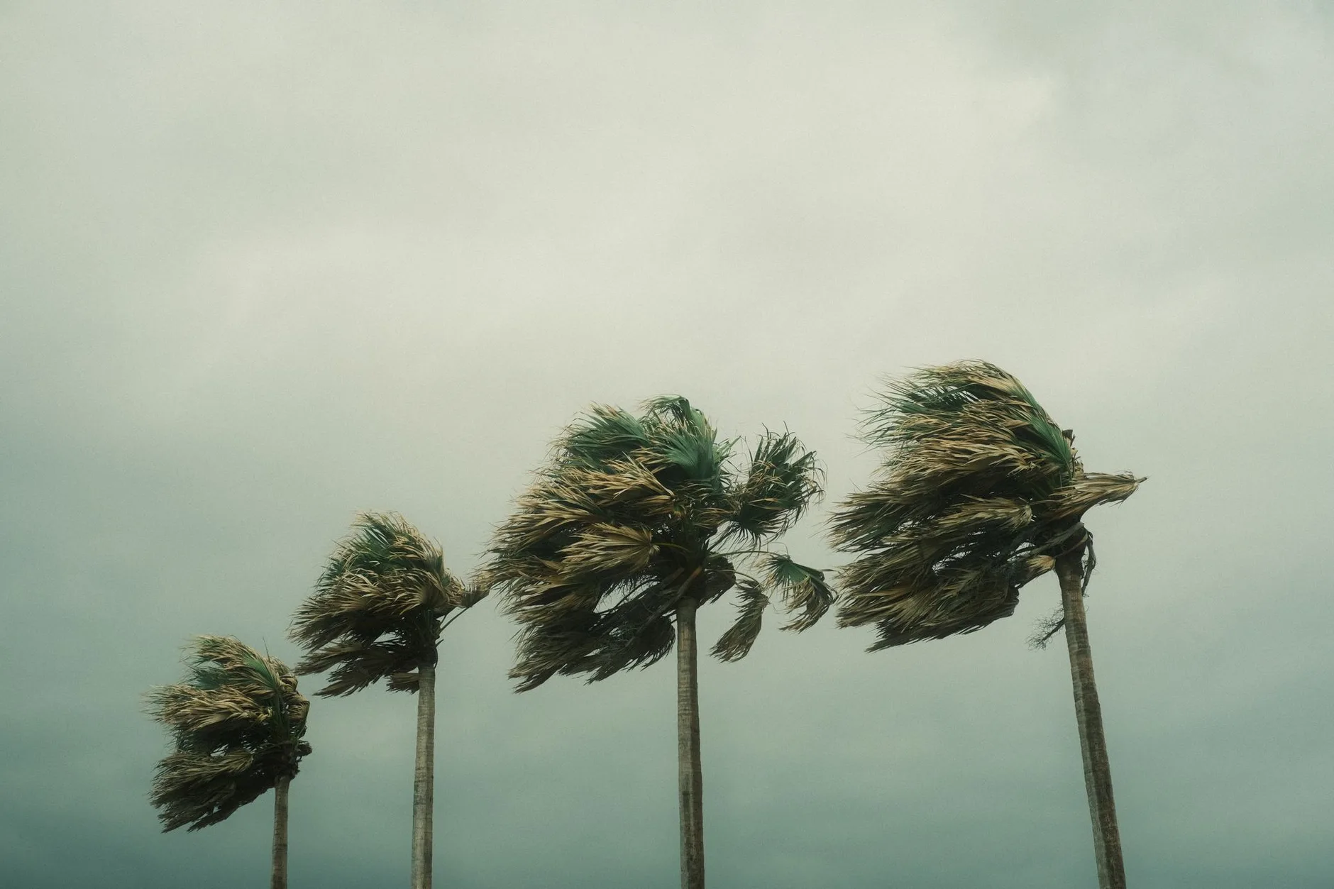 Un sistema de tormenta acerc&aacute;ndose sobre el agua frente a la costa del sur de Florida